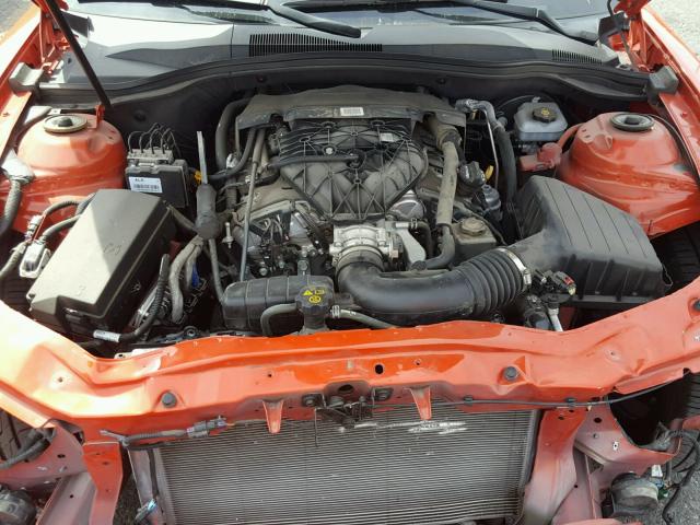 2G1FE1E30D9232249 - 2013 CHEVROLET CAMARO LS ORANGE photo 7