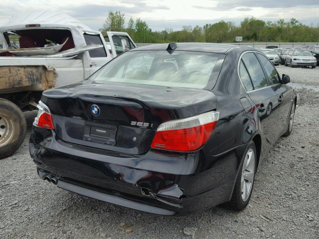 WBANE53517CY04602 - 2007 BMW 525 I BLACK photo 4