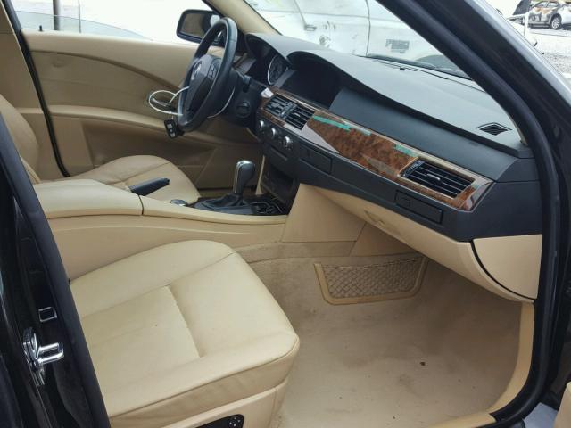 WBANE53517CY04602 - 2007 BMW 525 I BLACK photo 5