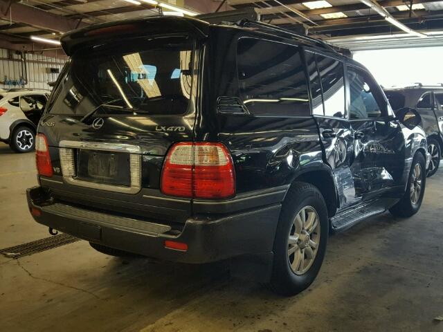 JTJHT00W443539091 - 2004 LEXUS LX 470 BLACK photo 4