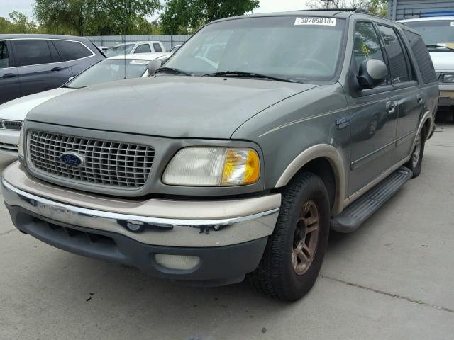 1FMRU17L5XLB08460 - 1999 FORD EXPEDITION GREEN photo 2