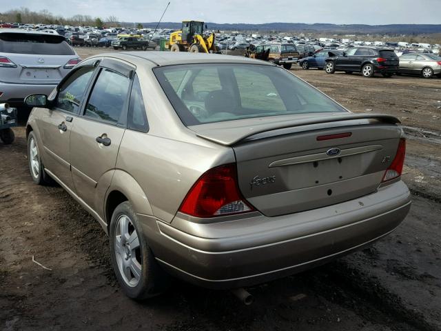 1FAFP38333W210976 - 2003 FORD FOCUS ZTS BEIGE photo 3