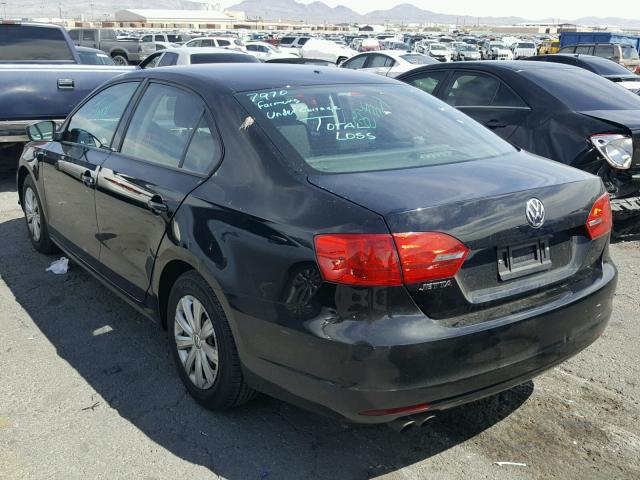 3VW2K7AJ6EM431754 - 2014 VOLKSWAGEN JETTA BASE 黑色 照片 3
