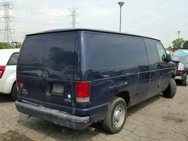 1FTRE14W16HA85437 - 2006 FORD ECONOLINE BLUE photo 4