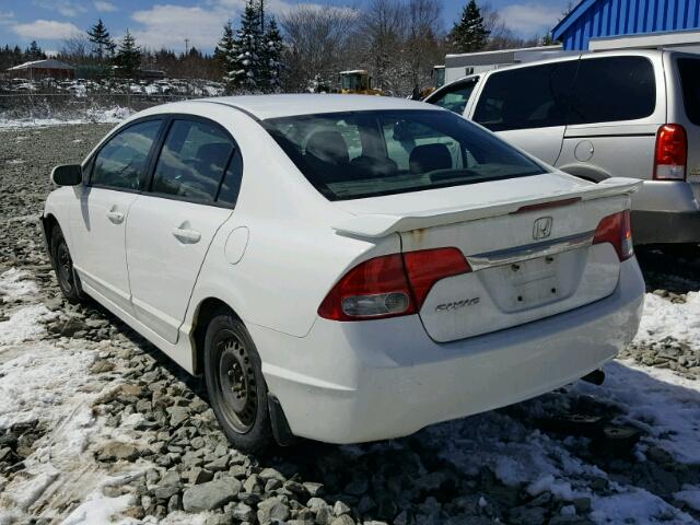 2HGFA1F02AH002044 - 2010 HONDA CIVIC EXL WHITE photo 3