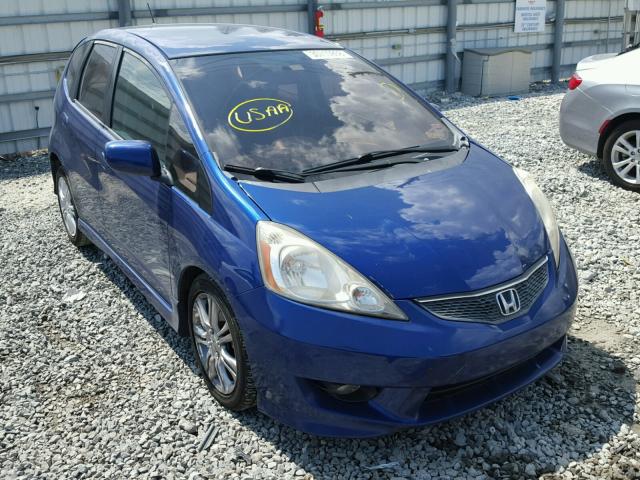 JHMGE884X9S026451 - 2009 HONDA FIT SPORT BLUE photo 1