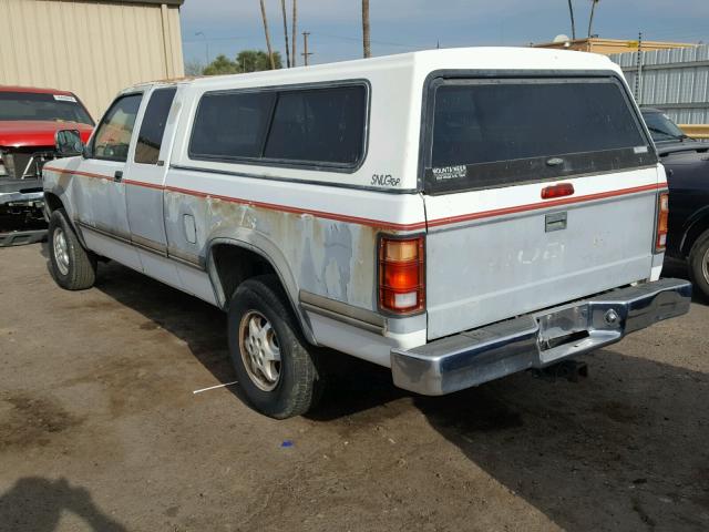 1B7GG23Y7RS678849 - 1994 DODGE DAKOTA WHITE photo 3