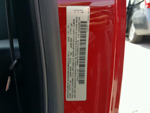 3VWRG31Y49M400224 - 2009 VOLKSWAGEN NEW BEETLE 红色 照片 10