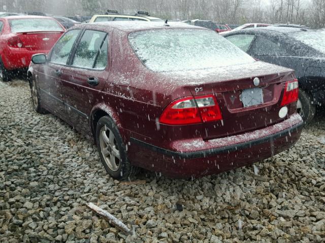 YS3ED49A243512210 - 2004 SAAB 9-5 ARC MAROON photo 3