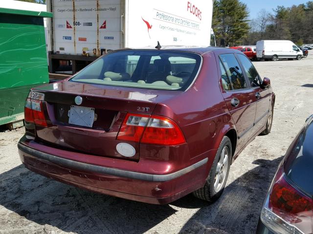 YS3ED49A243512210 - 2004 SAAB 9-5 ARC MAROON photo 4