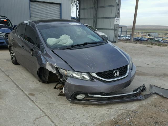 19XFB2F95FE093975 - 2015 HONDA CIVIC EXL GRAY photo 1