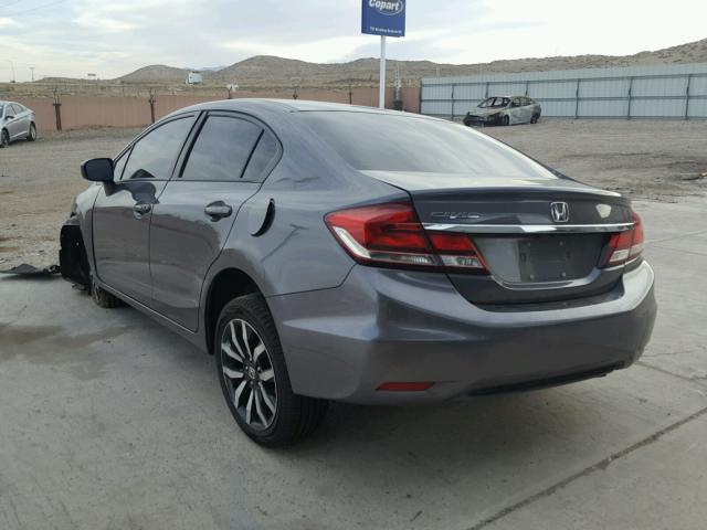 19XFB2F95FE093975 - 2015 HONDA CIVIC EXL GRAY photo 3