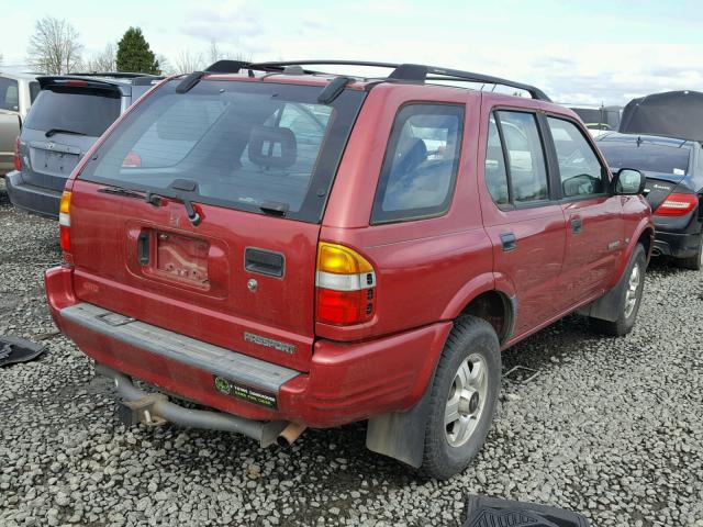 4S6CM58W6W4412144 - 1998 HONDA PASSPORT E RED photo 4