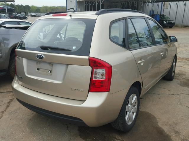 KNAFG526587175316 - 2008 KIA RONDO LX GOLD photo 4