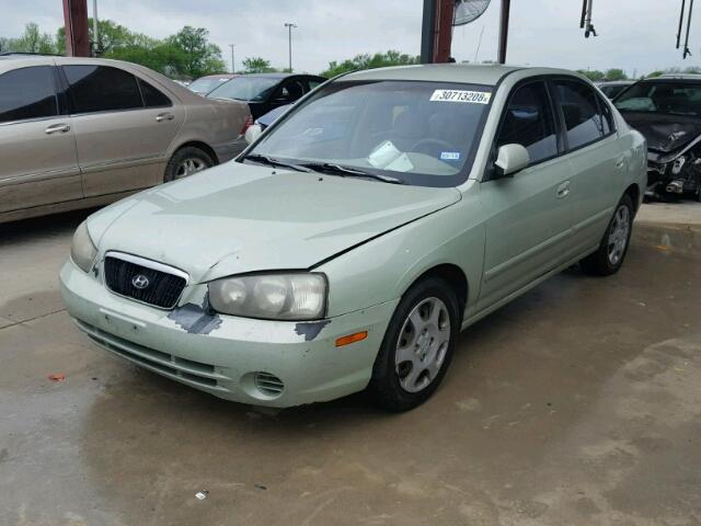 KMHDN45D73U677528 - 2003 HYUNDAI ELANTRA GL GREEN photo 2