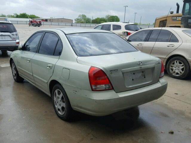 KMHDN45D73U677528 - 2003 HYUNDAI ELANTRA GL GREEN photo 3