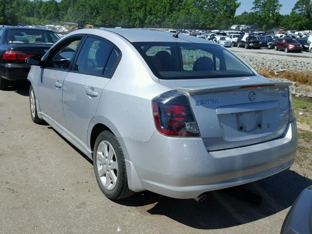 3N1AB6AP0CL781691 - 2012 NISSAN SENTRA 2.0 SILVER photo 3