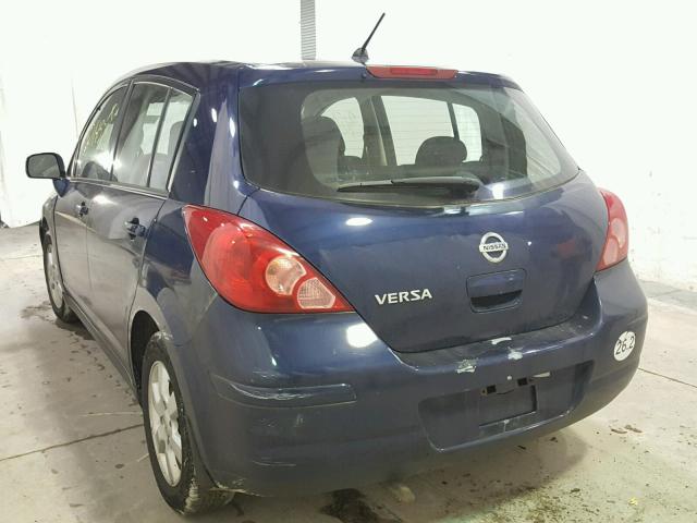 3N1BC13E67L359205 - 2007 NISSAN VERSA S BLUE photo 3