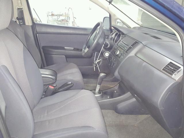 3N1BC13E67L359205 - 2007 NISSAN VERSA S BLUE photo 5