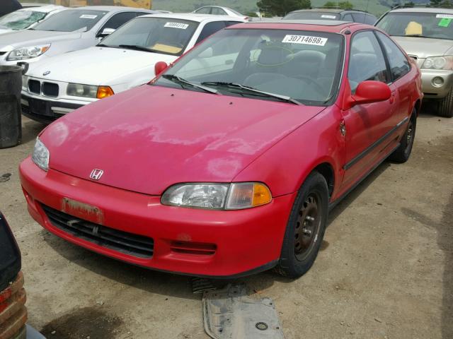 2HGEJ1230SH539475 - 1995 HONDA CIVIC EX RED photo 2