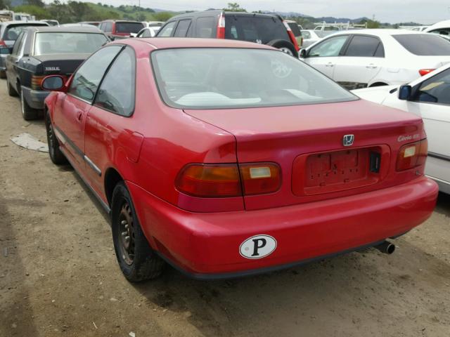 2HGEJ1230SH539475 - 1995 HONDA CIVIC EX RED photo 3