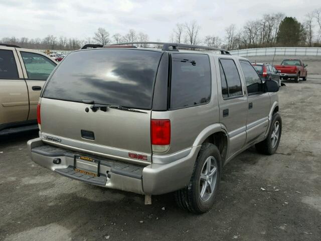 1GKDT13W912225672 - 2001 GMC JIMMY BEIGE photo 4