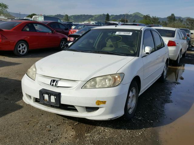 JHMES96644S014637 - 2004 HONDA CIVIC HYBR WHITE photo 2