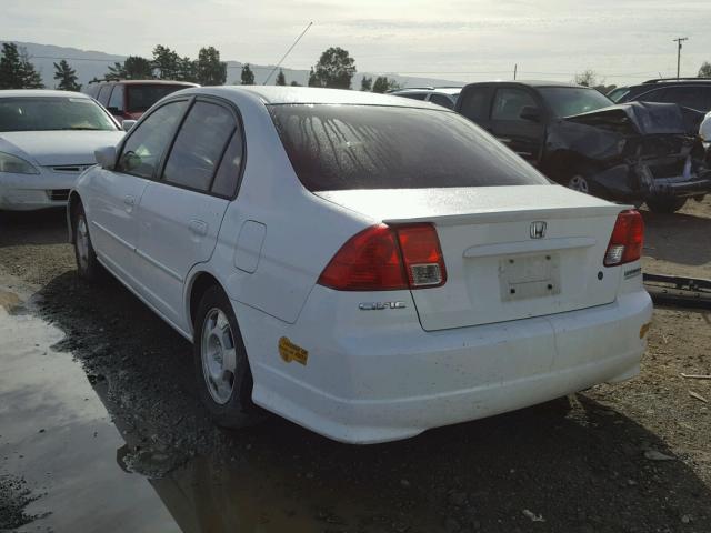 JHMES96644S014637 - 2004 HONDA CIVIC HYBR WHITE photo 3