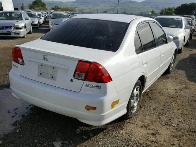 JHMES96644S014637 - 2004 HONDA CIVIC HYBR WHITE photo 4