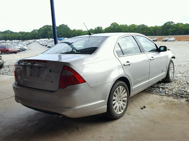 3FADP0L39AR395628 - 2010 FORD FUSION HYB SILVER photo 4