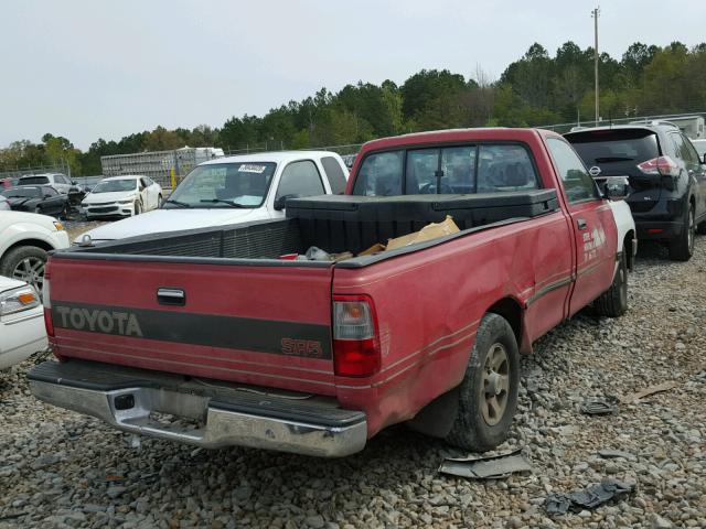 JT4VD10C4P0004914 - 1993 TOYOTA T100 SR5 RED photo 4