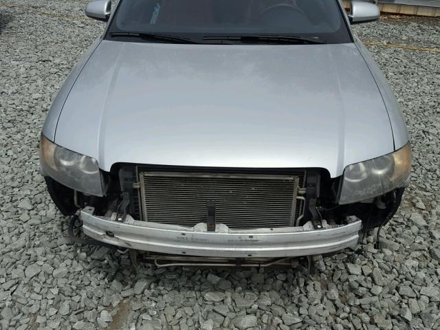 WAUDT48H15K002147 - 2005 AUDI A4 QUATTRO SILVER photo 7