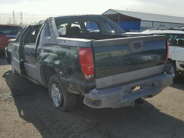 3GNEC13T22G123958 - 2002 CHEVROLET AVALANCHE GREEN photo 3