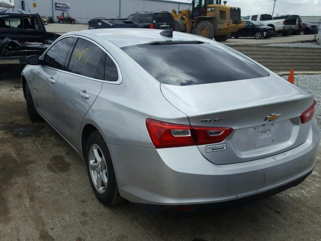 1G1ZB5STXHF265063 - 2017 CHEVROLET MALIBU LS SILVER photo 3