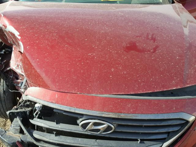 5NPE34AF3FH024716 - 2015 HYUNDAI SONATA SPO RED photo 7