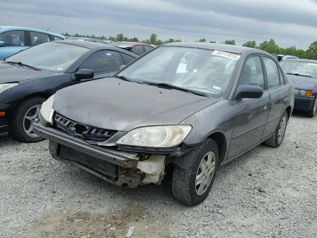 2HGES16345H580252 - 2005 HONDA CIVIC DX V GRAY photo 2