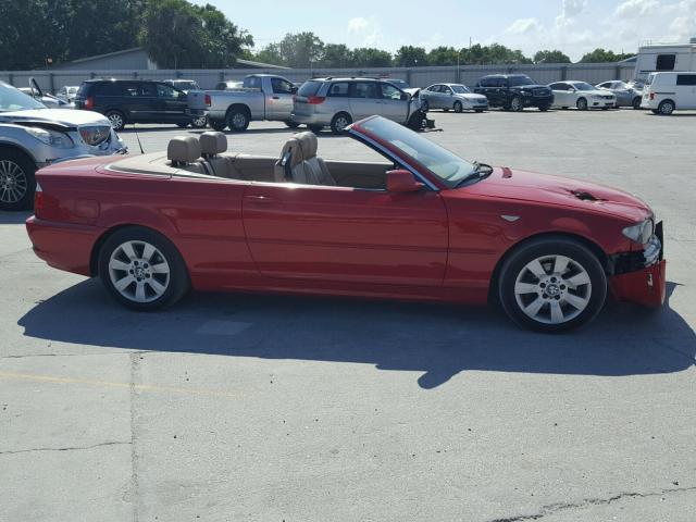 WBABW33495PL38628 - 2005 BMW 325 CI RED photo 9