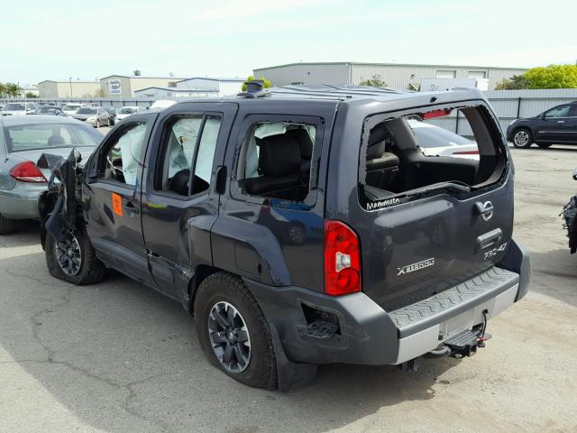 5N1AN0NW9FN665618 - 2015 NISSAN XTERRA X GRAY photo 3