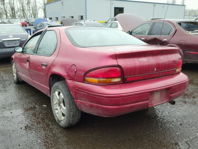 1B3EJ46X8TN248665 - 1996 DODGE STRATUS RED photo 3