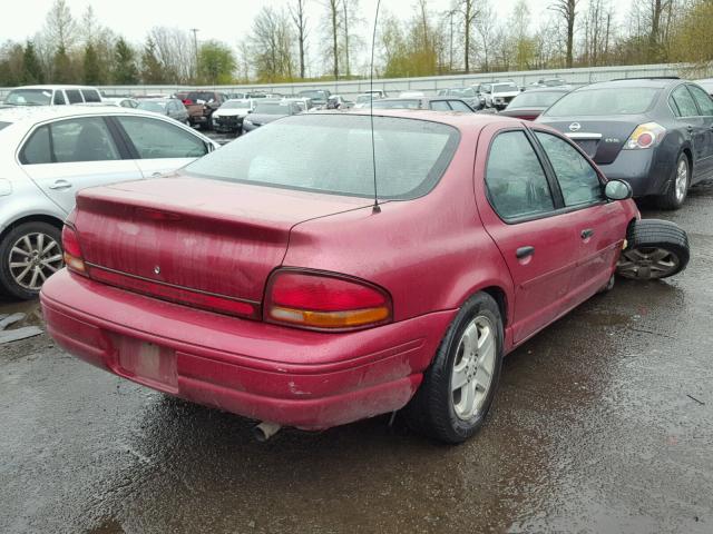 1B3EJ46X8TN248665 - 1996 DODGE STRATUS RED photo 4