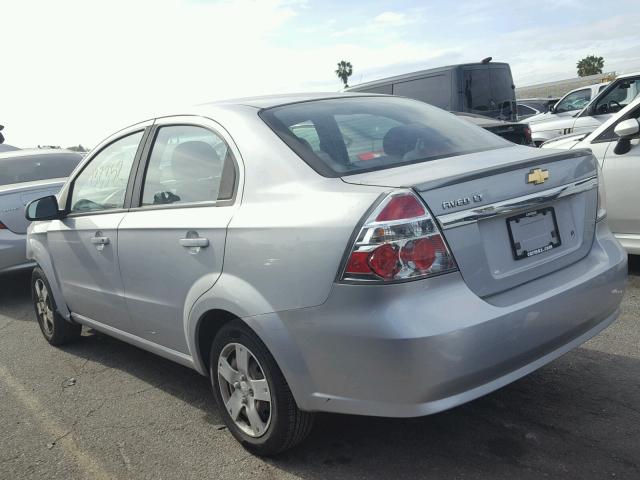 KL1TD5DE1AB126367 - 2010 CHEVROLET AVEO LS SILVER photo 3