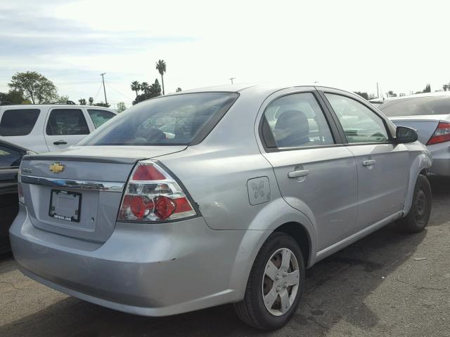 KL1TD5DE1AB126367 - 2010 CHEVROLET AVEO LS SILVER photo 4