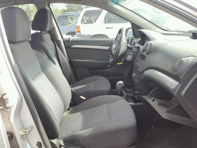 KL1TD5DE1AB126367 - 2010 CHEVROLET AVEO LS SILVER photo 5
