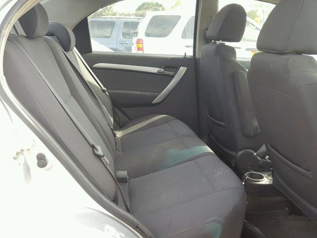 KL1TD5DE1AB126367 - 2010 CHEVROLET AVEO LS SILVER photo 6
