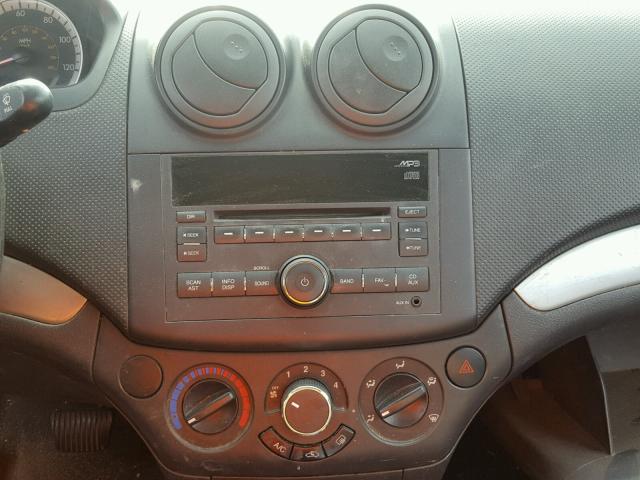 KL1TD5DE1AB126367 - 2010 CHEVROLET AVEO LS SILVER photo 9