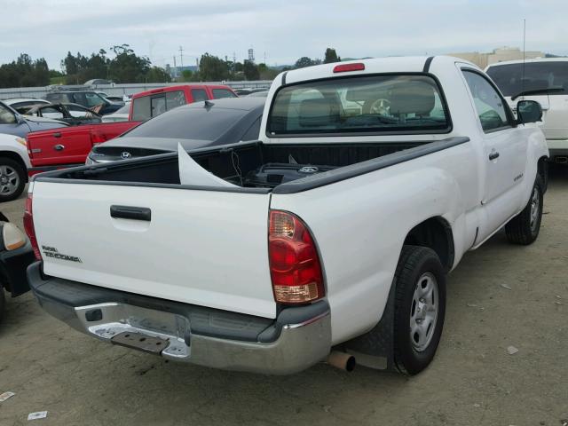 5TENX22N96Z226553 - 2006 TOYOTA TACOMA WHITE photo 4