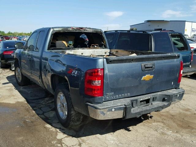 1GCRKSE78CZ313042 - 2012 CHEVROLET SILVERADO BLUE photo 3