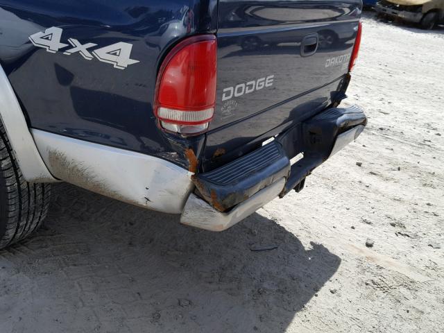 1D7HG48N03S317975 - 2003 DODGE DAKOTA QUA BLUE photo 9