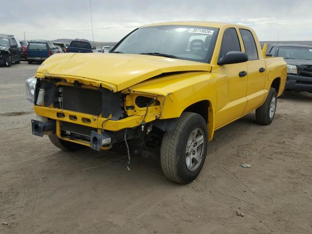 1D7HE48KX6S701889 - 2006 DODGE DAKOTA QUA YELLOW photo 2