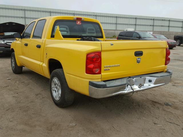 1D7HE48KX6S701889 - 2006 DODGE DAKOTA QUA YELLOW photo 3